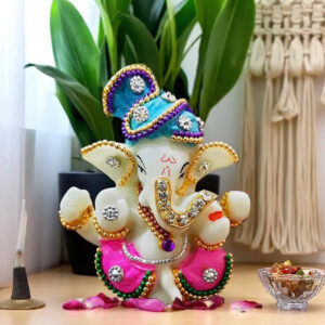 Resin Ganesha for Car Dashboard - Symbol of Safe Journeys - Karigaari India Aesthetic Home Decor