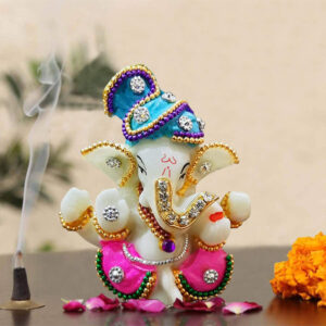 Resin Ganesha for Car Dashboard - Symbol of Safe Journeys - Karigaari India Aesthetic Home Decor