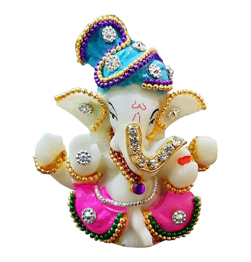 Timeless Resin Crafted Ganesha For Car Dashboard Symbol Of Safe Journeys Decorative Piece 3 Resin Ganesha for Car Dashboard - Symbol of Safe Journeys - Karigaari India Aesthetic Home Decor