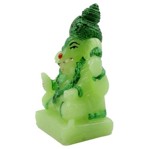 Timeless Small Lord Ganesha Sitting Statue Crystal Green Colour For Home Decoration Home Decor Accent 4 Small Lord Ganesha Sitting Idol Crystal Green Colour for Home Decor - Karigaari India Aesthetic Home Decor