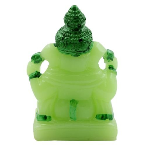 Timeless Small Lord Ganesha Sitting Statue Crystal Green Colour For Home Decoration Home Decor Accent 6 Small Lord Ganesha Sitting Idol Crystal Green Colour for Home Decor - Karigaari India Aesthetic Home Decor