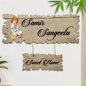Sturdy Durable Wooden Name Plate for Office Home Stylish Custom - Karigaari India Aesthetic Home Decor