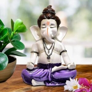 Beautiful Lord Ganesha Sitting In Yoga Position Best & Unique Design for Home Decor - Karigaari India Aesthetic Home Decor