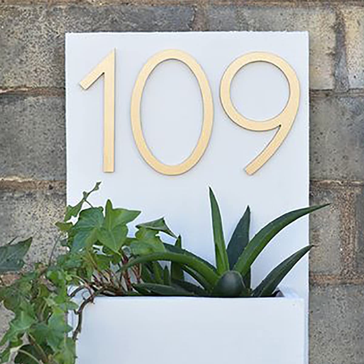 Timeless White Planter Number Plaque For Home Decoration Decorative Piece 3 White Planter Number Plate for Home Decoration - Karigaari India Aesthetic Home Decor