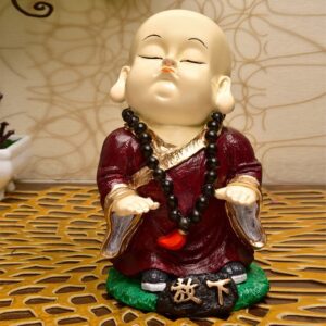 Handcrafted Ployresin Lord Buddha Dark Brown  Standing Statue  Showpiece Home Decor/Office Decor/Spiritual Gift - Karigaari India Aesthetic Home Decor