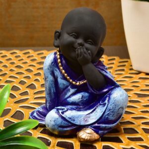 Handcrafted Ployresin Purple Colour Sitting And Sleeping Lord Buddha Statue Showpiece Home Decor/Office Decor/Spiritual Gift - Karigaari India Aesthetic Home Decor
