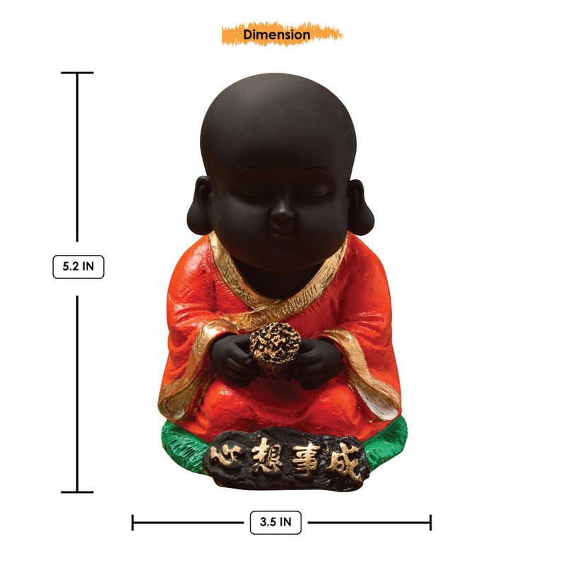 Unique Artisan Ployresin Standing And Sitting Lord Buddha Figurine Three Pieces Centerpiece Home Home Decor Office Decoration Spiritual Gift Brown And Orange Decorative Piece 4 Handcrafted Ployresin Standing And Sitting Lord Buddha Statue Three Pieces Showpiece Home Decor/Office Decor/Spiritual Gift, Brown And Orange - Karigaari India Aesthetic Home Decor