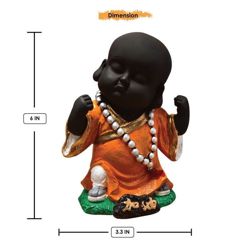 Unique Artisan Ployresin Standing And Sitting Lord Buddha Figurine Three Pieces Centerpiece Home Home Decor Office Decoration Spiritual Gift Brown And Orange Decorative Piece 5 Handcrafted Ployresin Standing And Sitting Lord Buddha Statue Three Pieces Showpiece Home Decor/Office Decor/Spiritual Gift, Brown And Orange - Karigaari India Aesthetic Home Decor