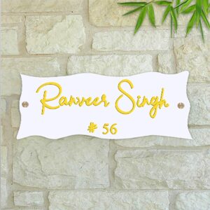 Personalized Durable Acrylic Name Plate for Office Home Beautiful Custom - Karigaari India Aesthetic Home Decor