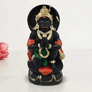 Black Hanuman Idol for Home Decor - Karigaari India Aesthetic Home Decor