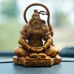 Golden Hanuman Protector Deity Statue - Karigaari India Aesthetic Home Decor