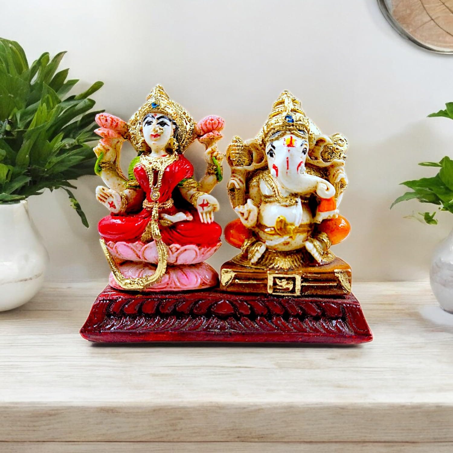 Unique Heavenly Ganesha Saraswati Idols Collection Resin Statues For Wisdom Knowledge Success Lucky Gifting Home Decor Accent 1