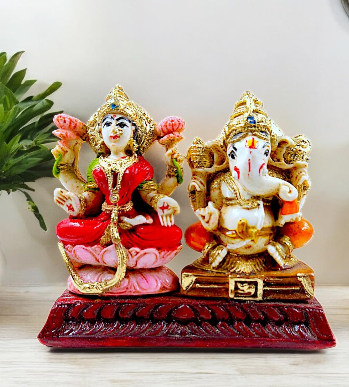 Unique Heavenly Ganesha Saraswati Idols Collection Resin Statues For Wisdom Knowledge Success Lucky Gifting Home Decor Accent 2