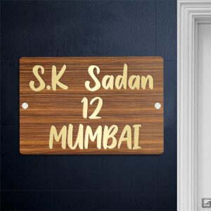Durable Beautiful Name Plate for House Home Customized Design - Karigaari India Aesthetic Home Decor