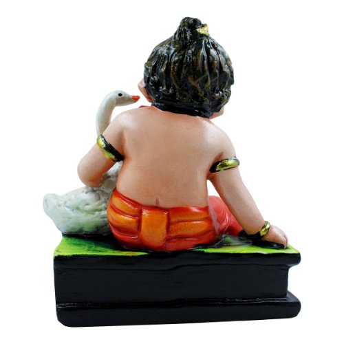 Unique Lord Ganesha Sitting With Swans Figurine Best For Home Decor Modern Ornament 6 Lord Ganesha Sitting With Swans Idol Best for Home Decor - Karigaari India Aesthetic Home Decor