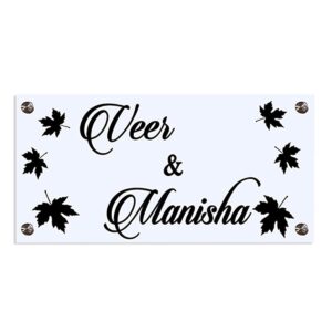 Beautiful Custom Acrylic Name Plate for House Stylish Durable Decor - Karigaari India Aesthetic Home Decor