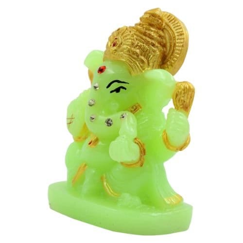 Unique Lovely Lord Ganesha Sitting One Of A Kind Crystal Green Colour Figurine With Golden Ornaments For Home Home Decor Modern Ornament 4 beautiful Lord Ganesha sitting Unique Crystal Green Colour Idol with Golden Ornaments for Home Decor - Karigaari India Aesthetic Home Decor