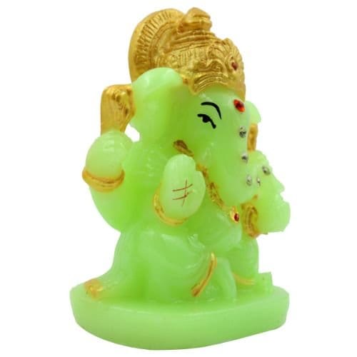 Unique Lovely Lord Ganesha Sitting One Of A Kind Crystal Green Colour Figurine With Golden Ornaments For Home Home Decor Modern Ornament 5 beautiful Lord Ganesha sitting Unique Crystal Green Colour Idol with Golden Ornaments for Home Decor - Karigaari India Aesthetic Home Decor
