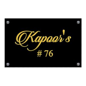 Beautiful Sturdy Acrylic Name Plate for House Personalized Durable Decor - Karigaari India Aesthetic Home Decor