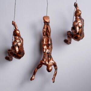 Dynamic Wall Climber Art Sculptures - Karigaari India Aesthetic Home Decor
