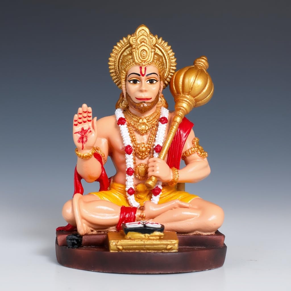 Unique Modern India Hanuman Murti With Chalisa For Pooja Mandir Gold Home Decoration 7 Karigaari India Hanuman Murti with Chalisa for Pooja Mandir (Gold) - Karigaari India Aesthetic Home Decor