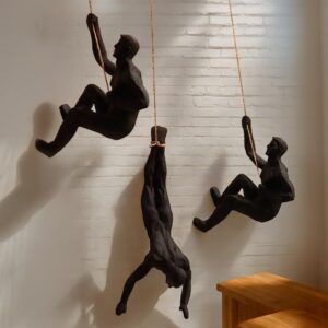 Modern Resin Wall Climber Men Set - Karigaari India Aesthetic Home Decor