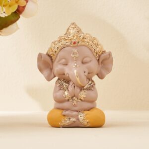 Namaste Ganesha Idol – Invite Grace, Gratitude & Good Vibes - Karigaari India Aesthetic Home Decor