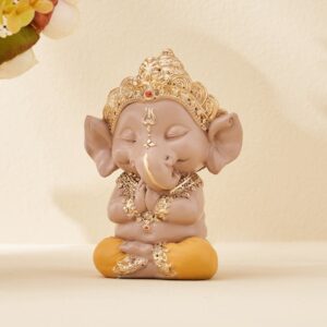 Namaste Ganesha Idol – Invite Grace, Gratitude & Good Vibes - Karigaari India Aesthetic Home Decor