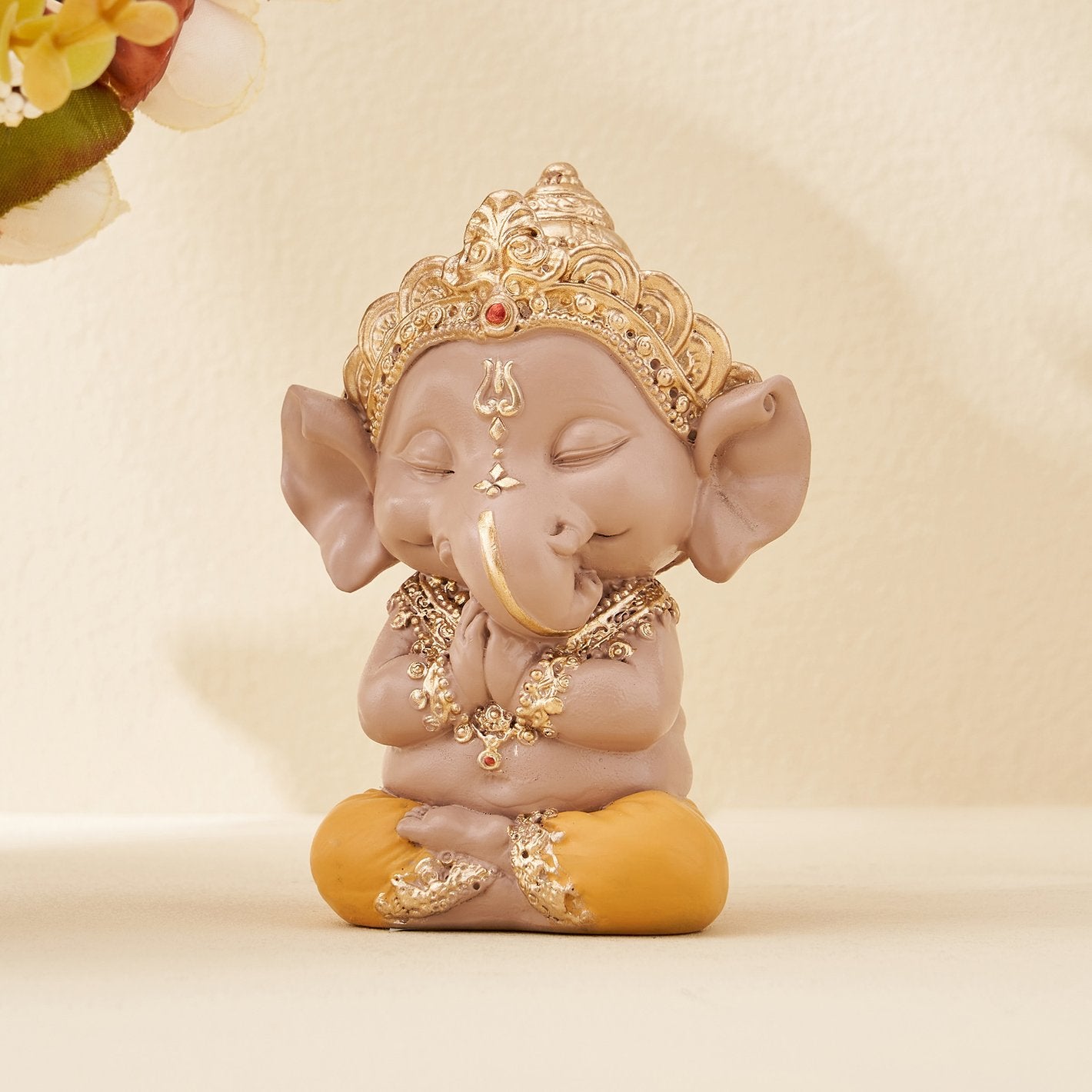 Unique Namaste Ganesha Figurine Invite Grace Gratitude Good Vibes Stylish Accent 3 Namaste Ganesha Idol – Invite Grace, Gratitude & Good Vibes - Karigaari India Aesthetic Home Decor