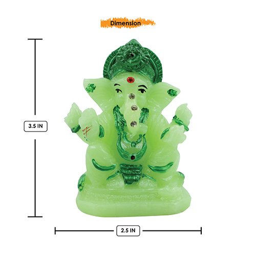 Unique One Of A Kind Design Lord Ganesha Sitting Figurine Crystal Green Color With Dark Green Ornaments Best For Home Decoration Stylish Accent 3 Unique Design Lord Ganesha Sitting Idol Crystal Green Color With Dark Green Ornaments Best for Home Decor - Karigaari India Aesthetic Home Decor