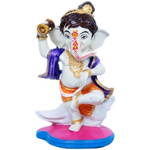 Unique One Of A Kind Design Lord Ganesha Stanting Playing Damroo Multicolor Best Item For Home Decoration Premium Home Decor 2 Unique Design Lord Ganesha Stanting & Playing Damroo Multicolor Best Item for Home Decor - Karigaari India Aesthetic Home Decor