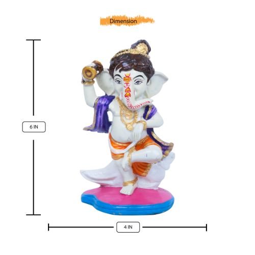 Unique One Of A Kind Design Lord Ganesha Stanting Playing Damroo Multicolor Best Item For Home Decoration Premium Home Decor 3 Unique Design Lord Ganesha Stanting & Playing Damroo Multicolor Best Item for Home Decor - Karigaari India Aesthetic Home Decor