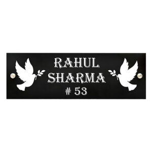 Sturdy Personalized Acrylic Name Plate for House Durable Beautiful - Karigaari India Aesthetic Home Decor