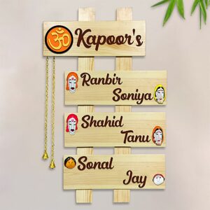 Stylish Custom Wooden Name Plate for Office Home Durable Personalized - Karigaari India Aesthetic Home Decor