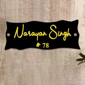 Stylish Beautiful Acrylic Name Plate for Office Home Durable Custom - Karigaari India Aesthetic Home Decor