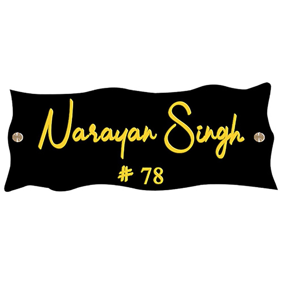 Unique Trendy Lovely Acrylic Custom Sign For Office Home Long Lasting Custom Home Decor Accent 2 Stylish Beautiful Acrylic Name Plate for Office Home Durable Custom - Karigaari India Aesthetic Home Decor